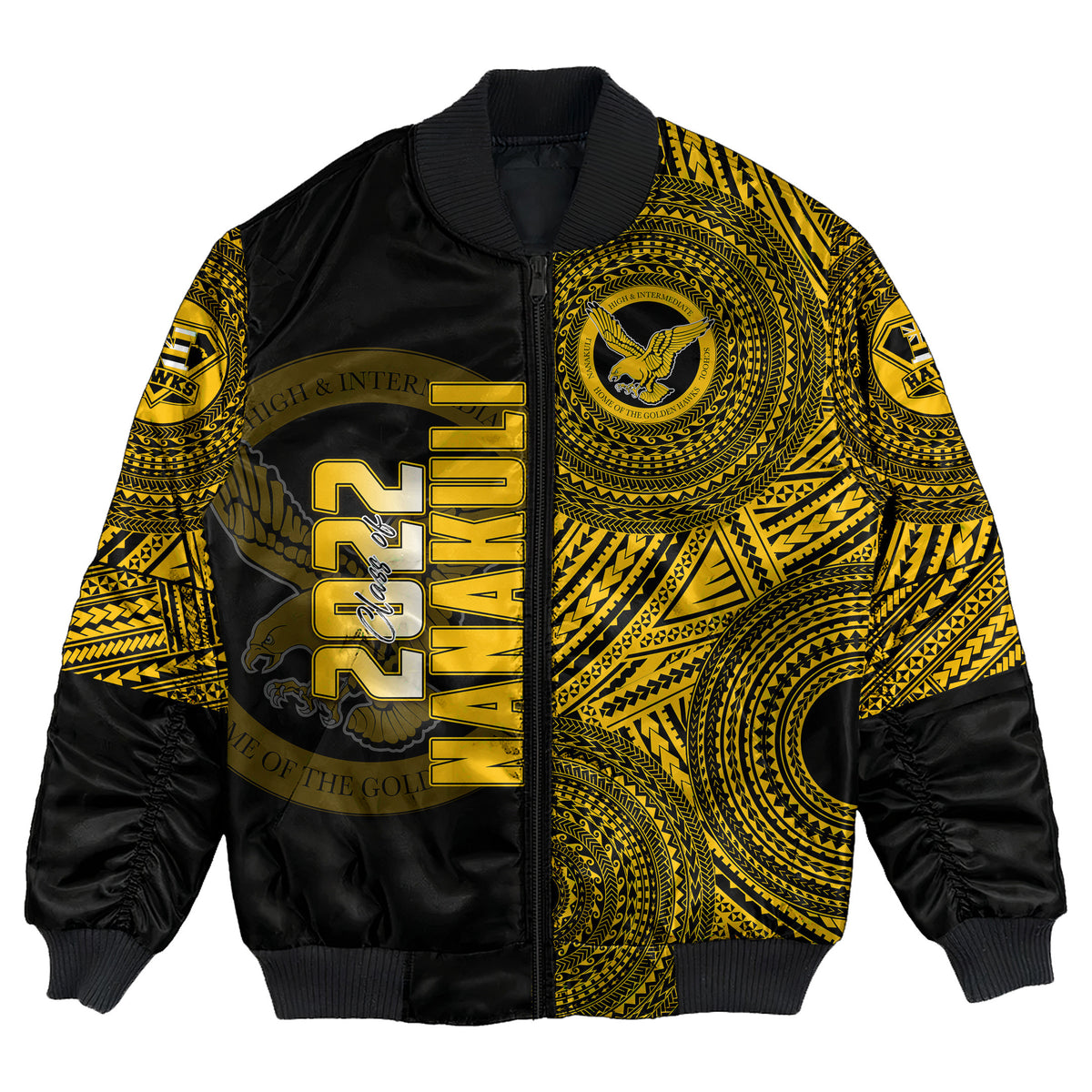 Polynesian Pride Jacket - Personalized Hawaii Class Of Nanakuli Bomber Jacket LT10 Unisex Black - Polynesian Pride