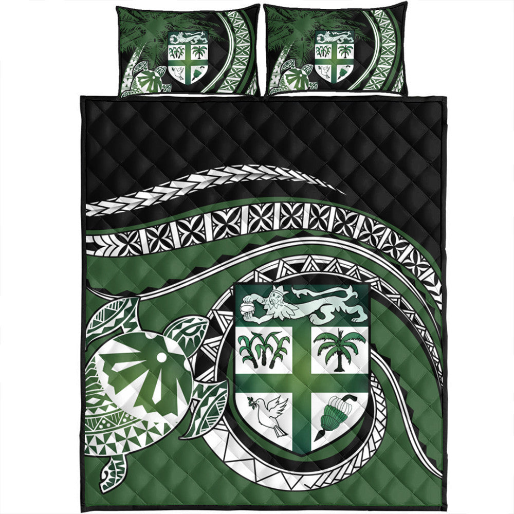 Polynesian Pride Home Set - Fiji Masi Turtle Quilt Bed Set LT10 - Polynesian Pride