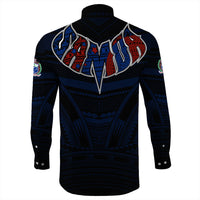Polynesian Pride Shirt - Samoa Forever Long Sleeve Button Shirt LT10 - Polynesian Pride