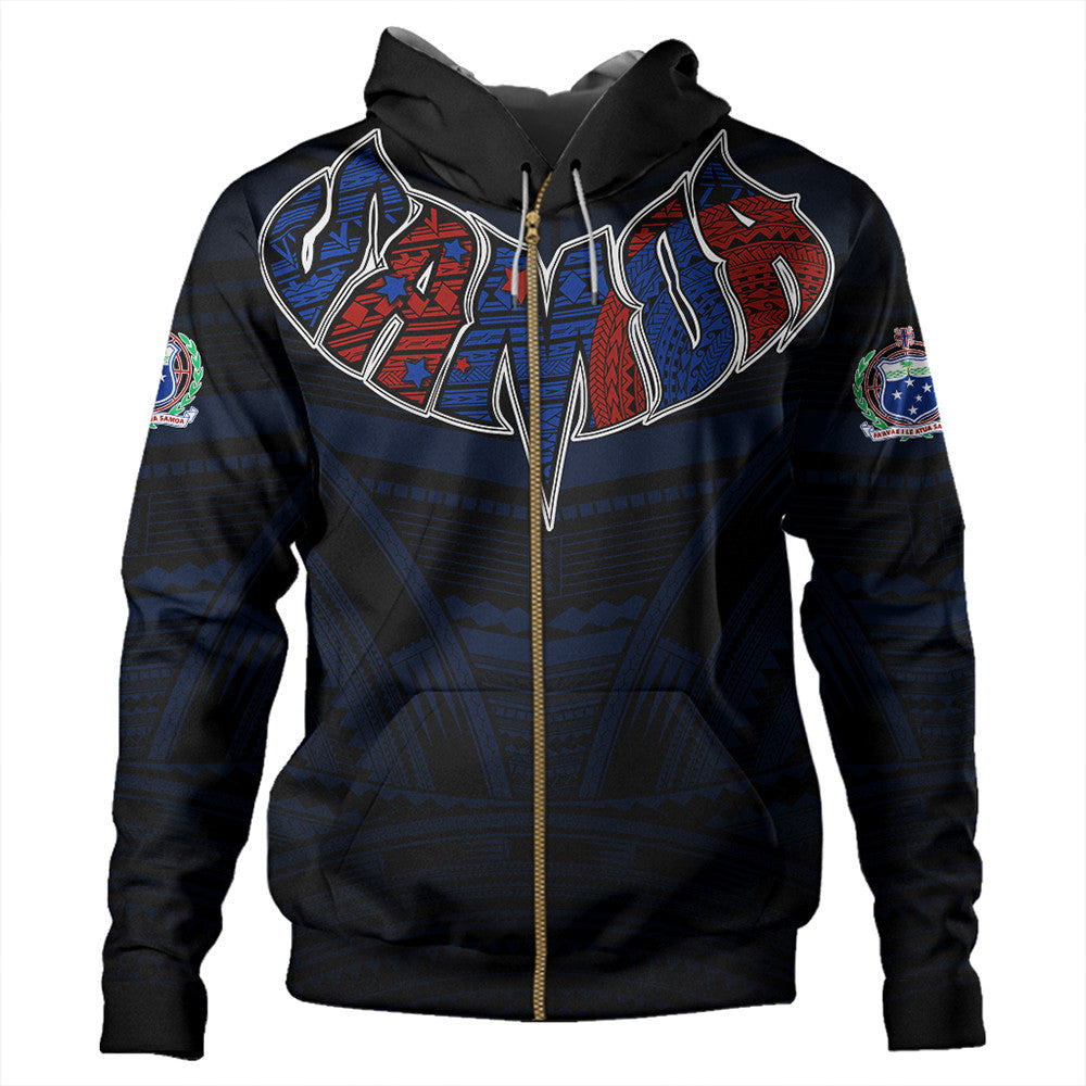 Polynesian Pride Hoodie Samoa Forever Zip Hoodie LT10 - Polynesian Pride