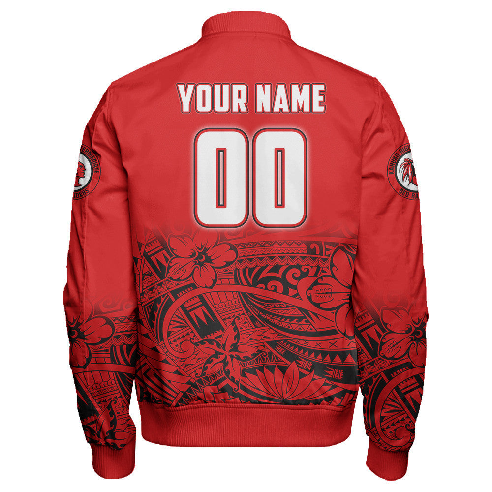 Polynesian Pride Jacket - Personalized 808 Kahuku Sleeve Zip Bomber Jacket LT10 - Polynesian Pride