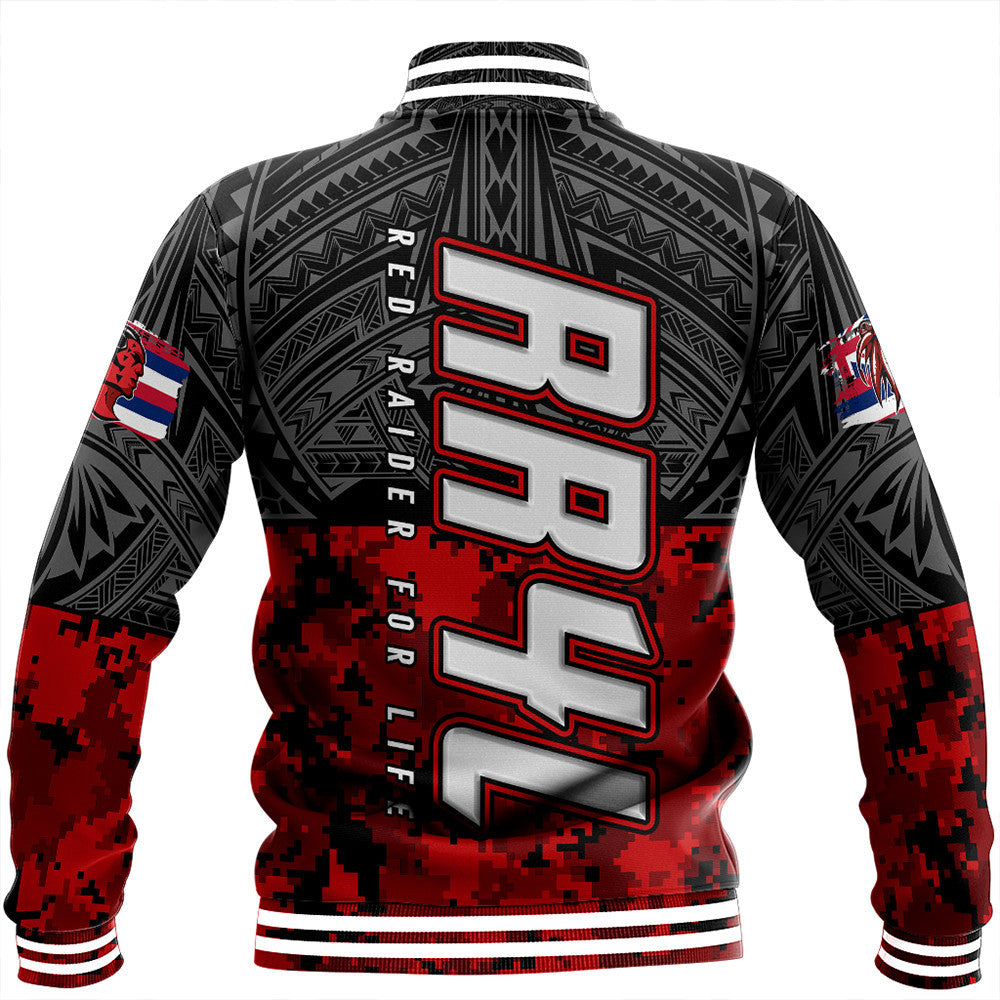 Polynesian Pride Jacket - Red Raider For Life Baseball Jacket LT10 - Polynesian Pride