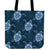 Turtle Plumeria Blue Tote Bag Tote Bag One Size Black - Polynesian Pride