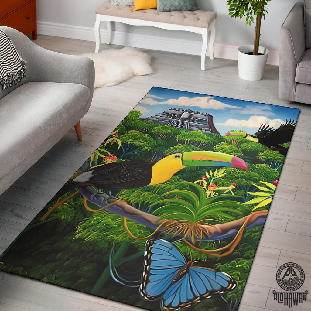 Jungle Area Rug Black - Polynesian Pride