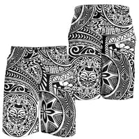 Polynesian Hawaiian Style Tribal Tattoo White Men's Short White - Polynesian Pride