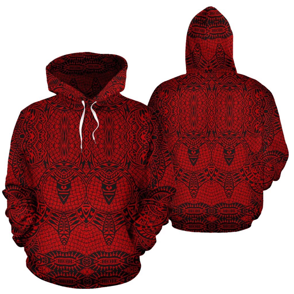 Polynesian Tribal Hoodie 15 Unisex White - Polynesian Pride
