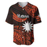 (Custom Personalised) Nauru Polynesian Hibiscus Naoero Red Baseball Jersey LT14 - Polynesian Pride