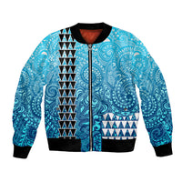 Hawaii Tribal Kakau Bomber Jacket LT9 Unisex Blue - Polynesian Pride