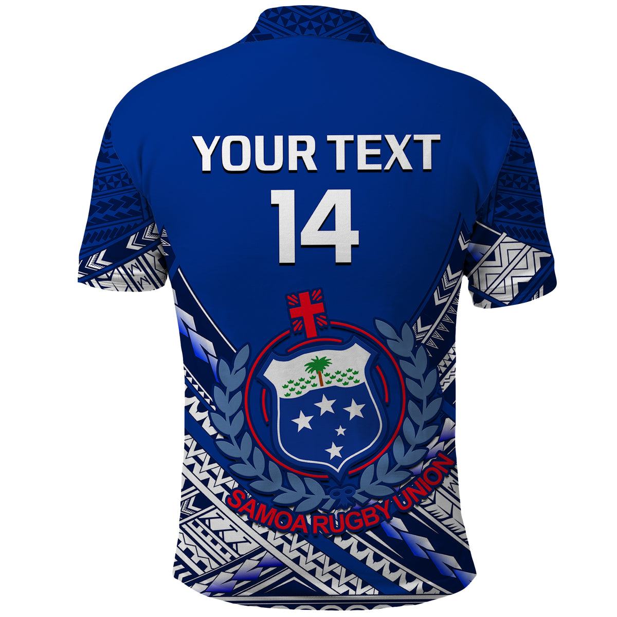 (Custom Text and Number) Samoan Rugby Manu Samoa 7s Polynesian Pattern Polo Shirt LT14 - Polynesian Pride