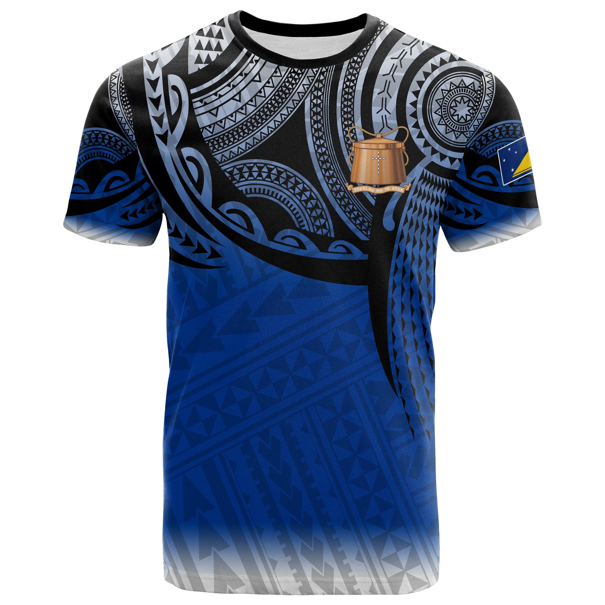 Tokelau Polynesian T Shirt Tattoo Pattern Unisex Blue - Polynesian Pride