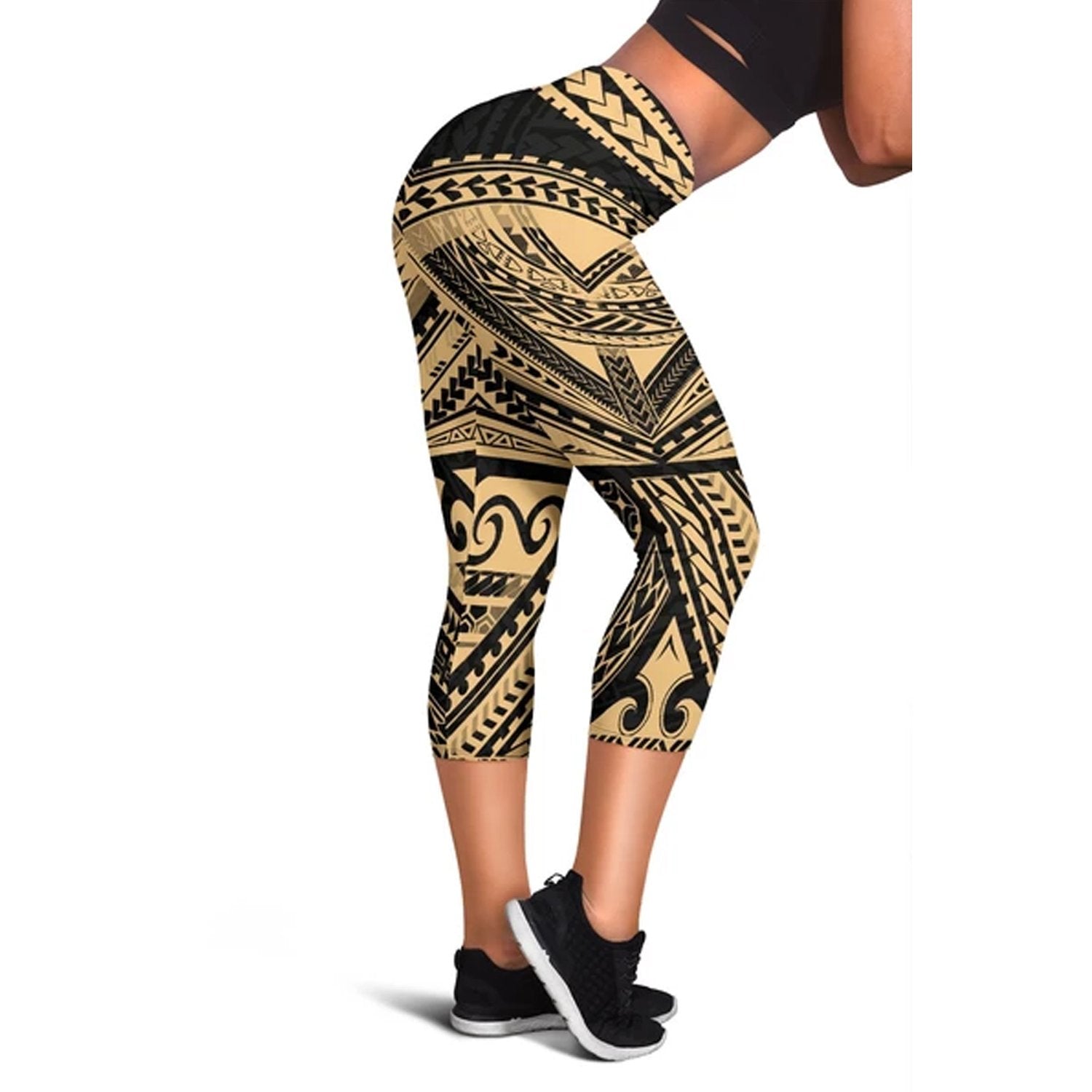 Polynesian Rising 16th Capris A6 Women Black - Polynesian Pride
