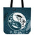 Yinyang Turtle Hibiscus Tote Bag Tote Bag One Size Black - Polynesian Pride