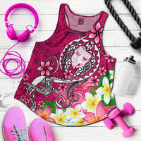 Fiji Women's Racerback Tank - Turtle Plumeria (Pink) Pink - Polynesian Pride
