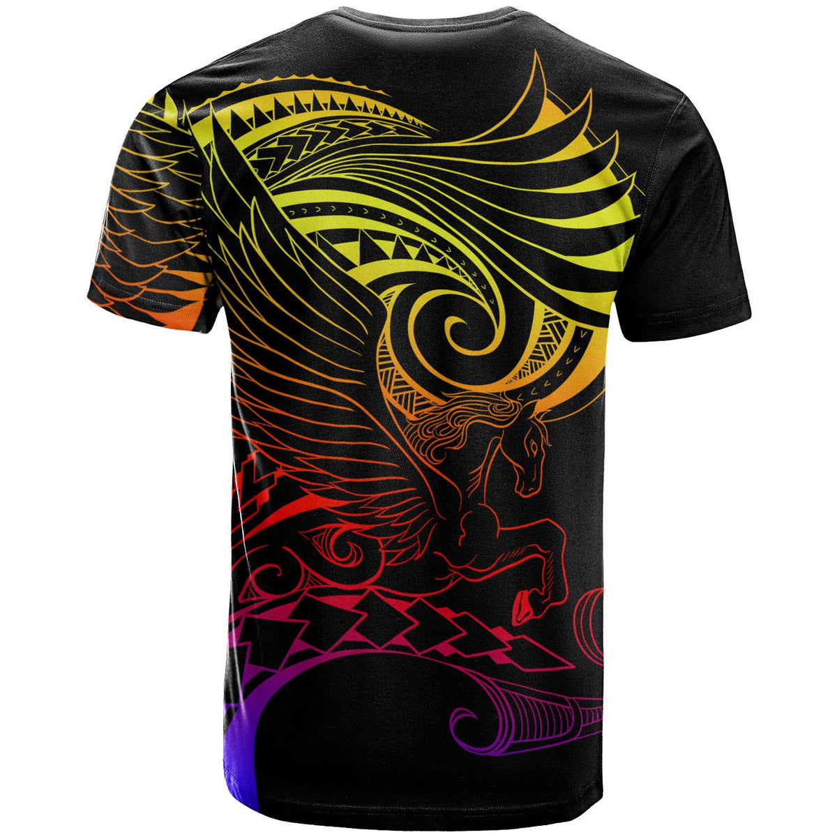 ChuukT Shirt Pegasus Gradient Colorful Style - Polynesian Pride