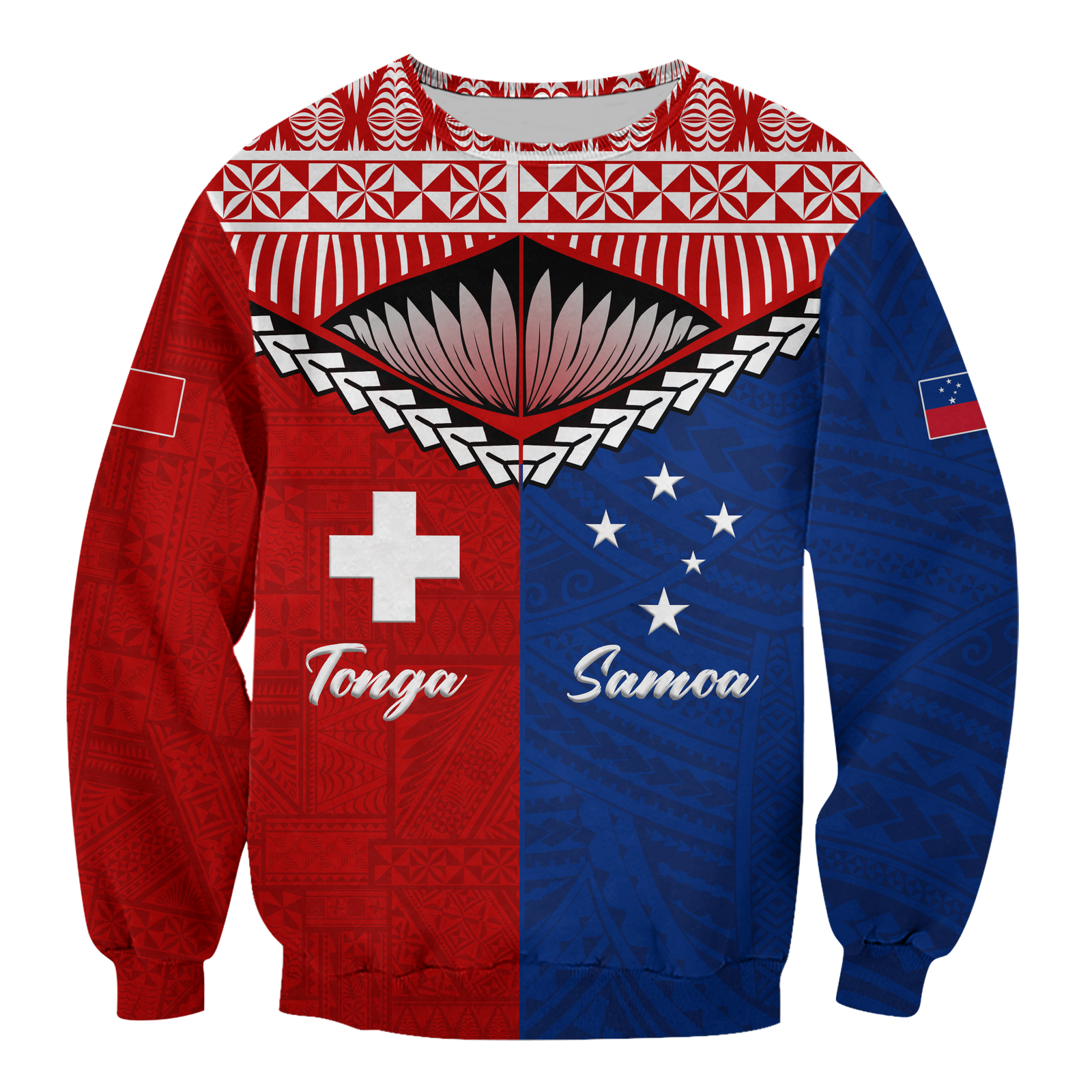 Tonga Combine Samoa Pride Sweatshirt - LT12 Unisex Red - Polynesian Pride
