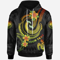 Federated States of Micronesia Custom Hoodie Reggae Plumeria Flowers with Spiral Patterns Unisex Reggae - Polynesian Pride