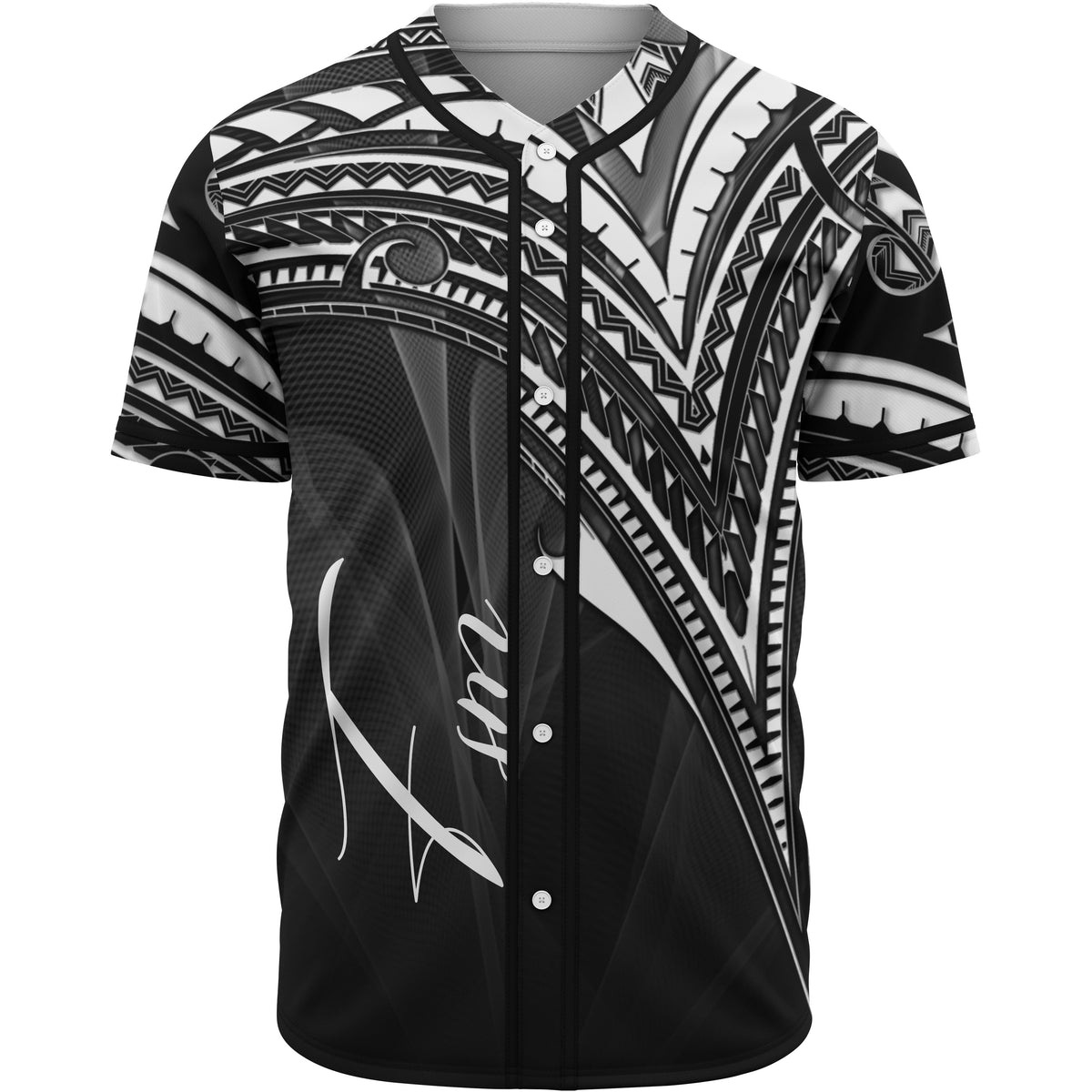 Federated States of Micronesia Baseball Shirt - White Color Cross Style Unisex Black - Polynesian Pride