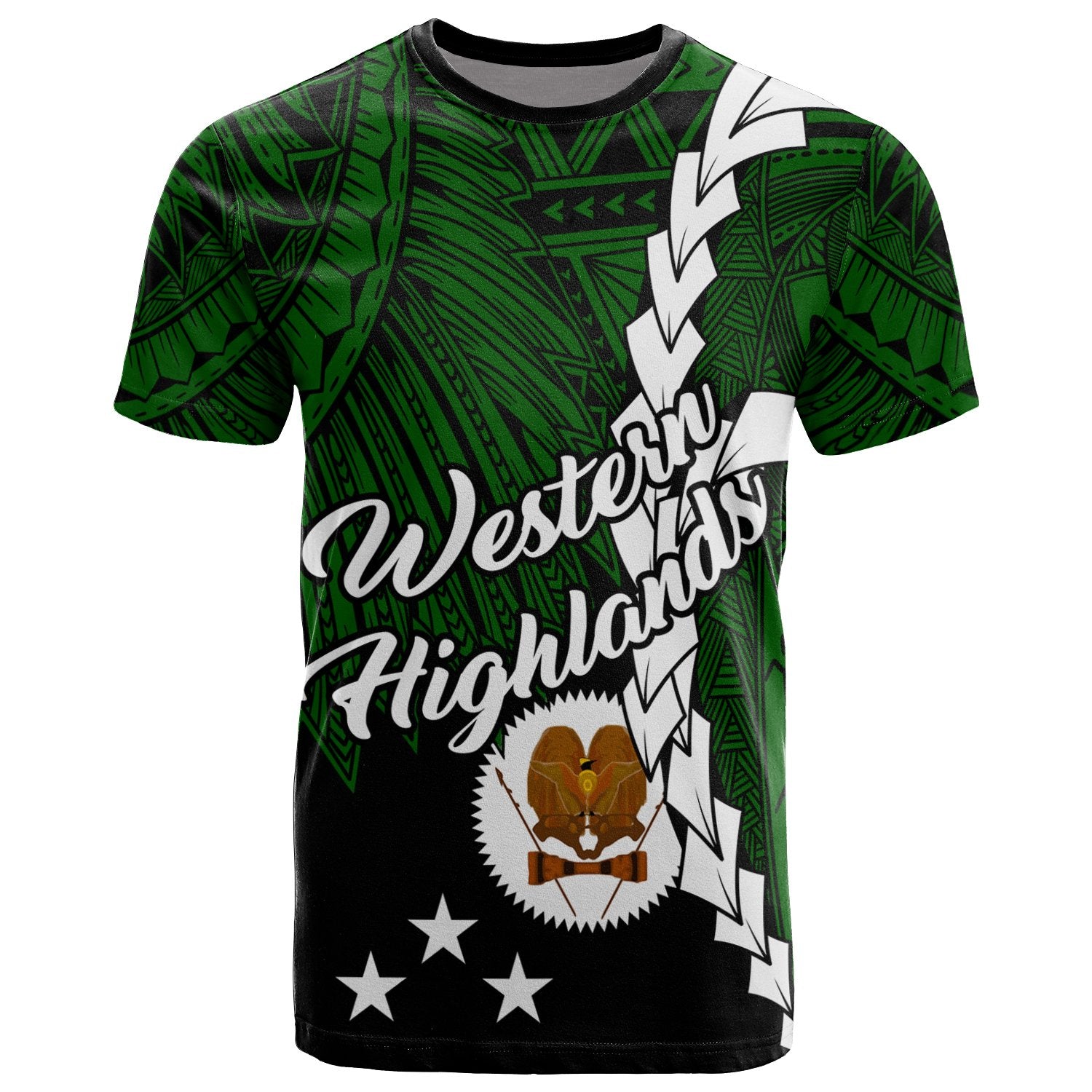 Papua New Guinea Western Highlands Province Polynesian T Shirt Tribal Wave Tattoo Unisex RED - Polynesian Pride