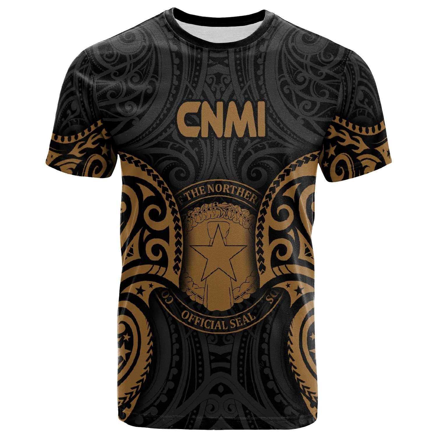 Northern Mariana Islands Polynesian T Shirt CNMI Spirit Gold Unisex Gold - Polynesian Pride