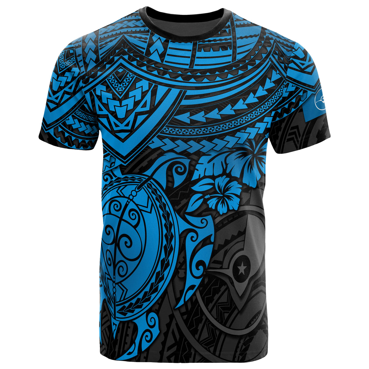 Yap Polynesian T Shirt Blue Turtle Unisex Blue - Polynesian Pride