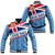 Fiji Day Baseball Jacket - Tapa Pattern With Flag - LT12 Unisex Green - Polynesian Pride