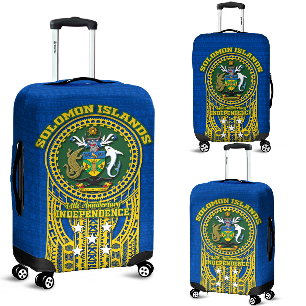 Solomon Islands Independence Anniversary 44th Years Luggage Covers - LT12 Blue - Polynesian Pride