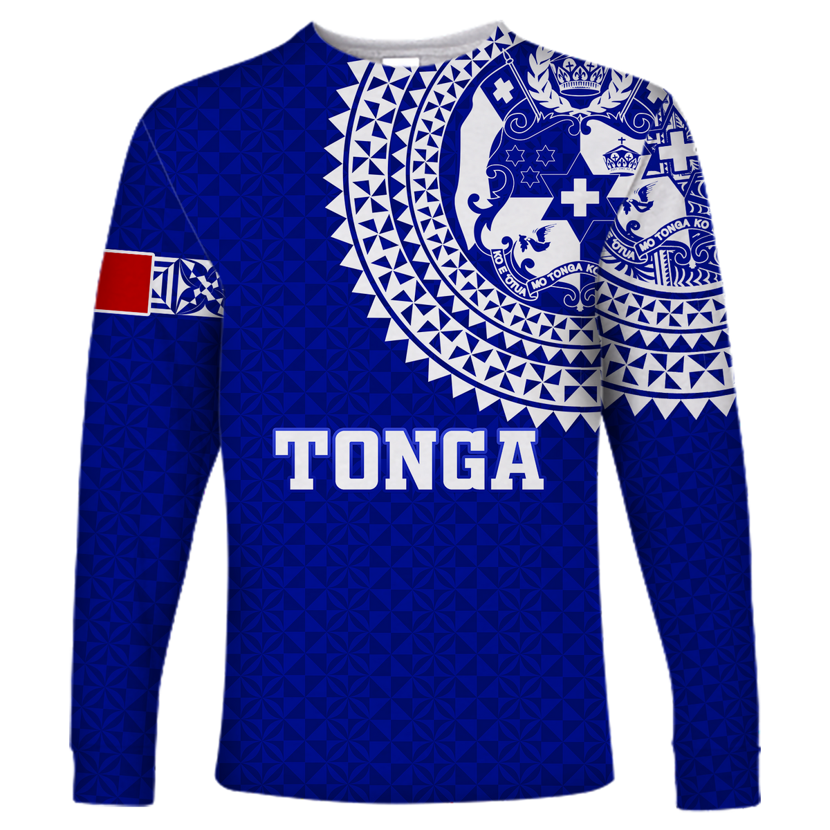 Tonga Long Sleeve Shirt Tongan Blue Turtle - LT12 Unisex Blue - Polynesian Pride
