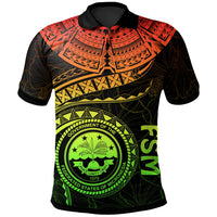 Federated States of Micronesia Polynesian Polo Shirt FSM Waves (Reggae) Unisex Reggae - Polynesian Pride