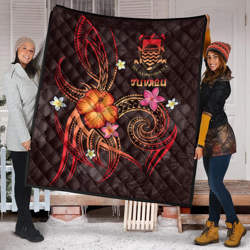 Tuvalu Polynesian Premium Quilt - Legend of Tuvalu (Red) - Polynesian Pride