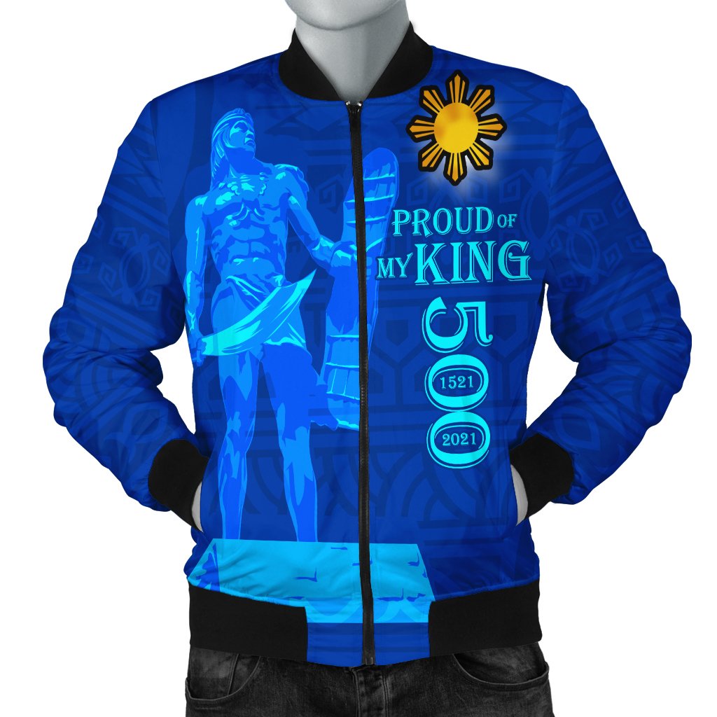 Philippines Custom Personalised Men's Bomber Jacket - Proud Of My King - Polynesian Pride