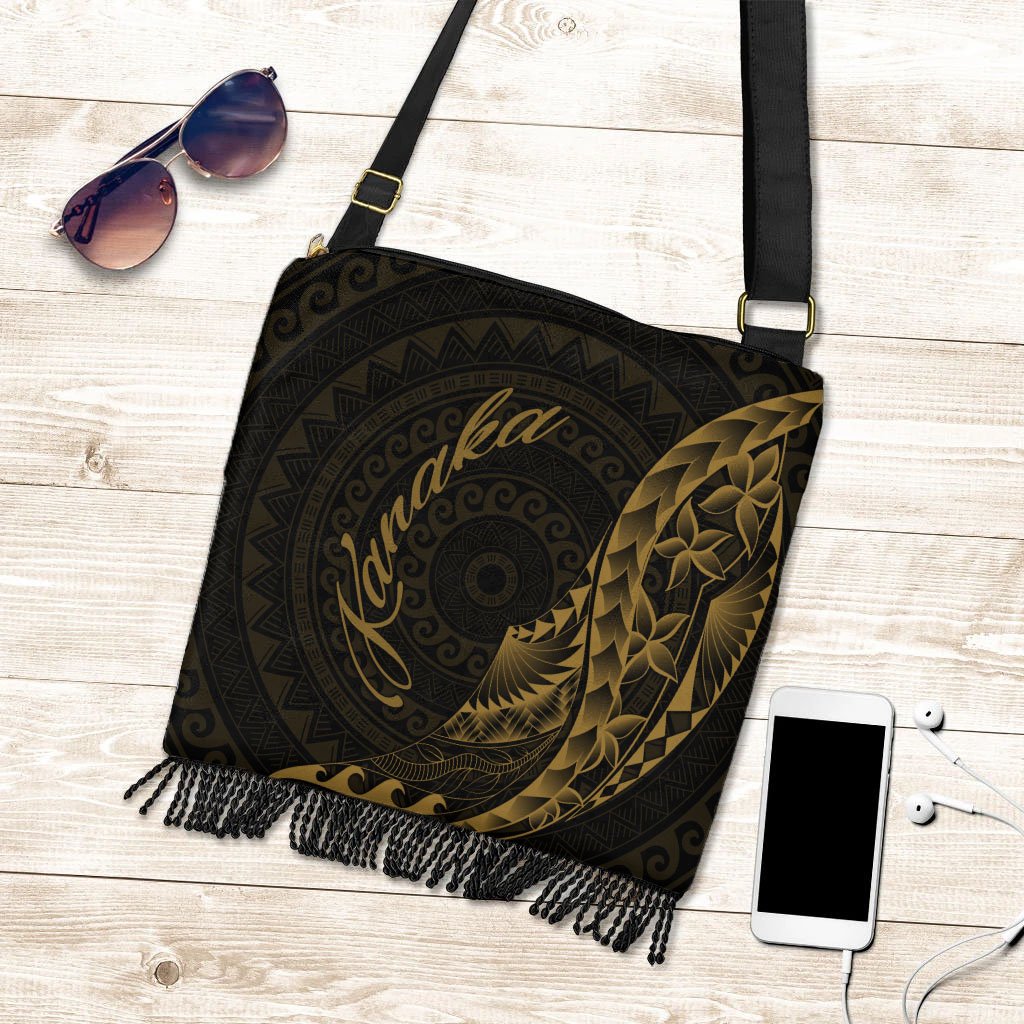 Kanaka Boho Handbag - Polynesian Pattern Style Gold Color One Style One Size Gold - Polynesian Pride