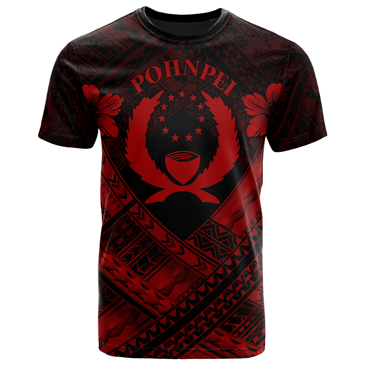 Pohnpei PolynesianT Shirts Pohnpei Red Seal Camisole Hibiscus Style Unisex Red - Polynesian Pride