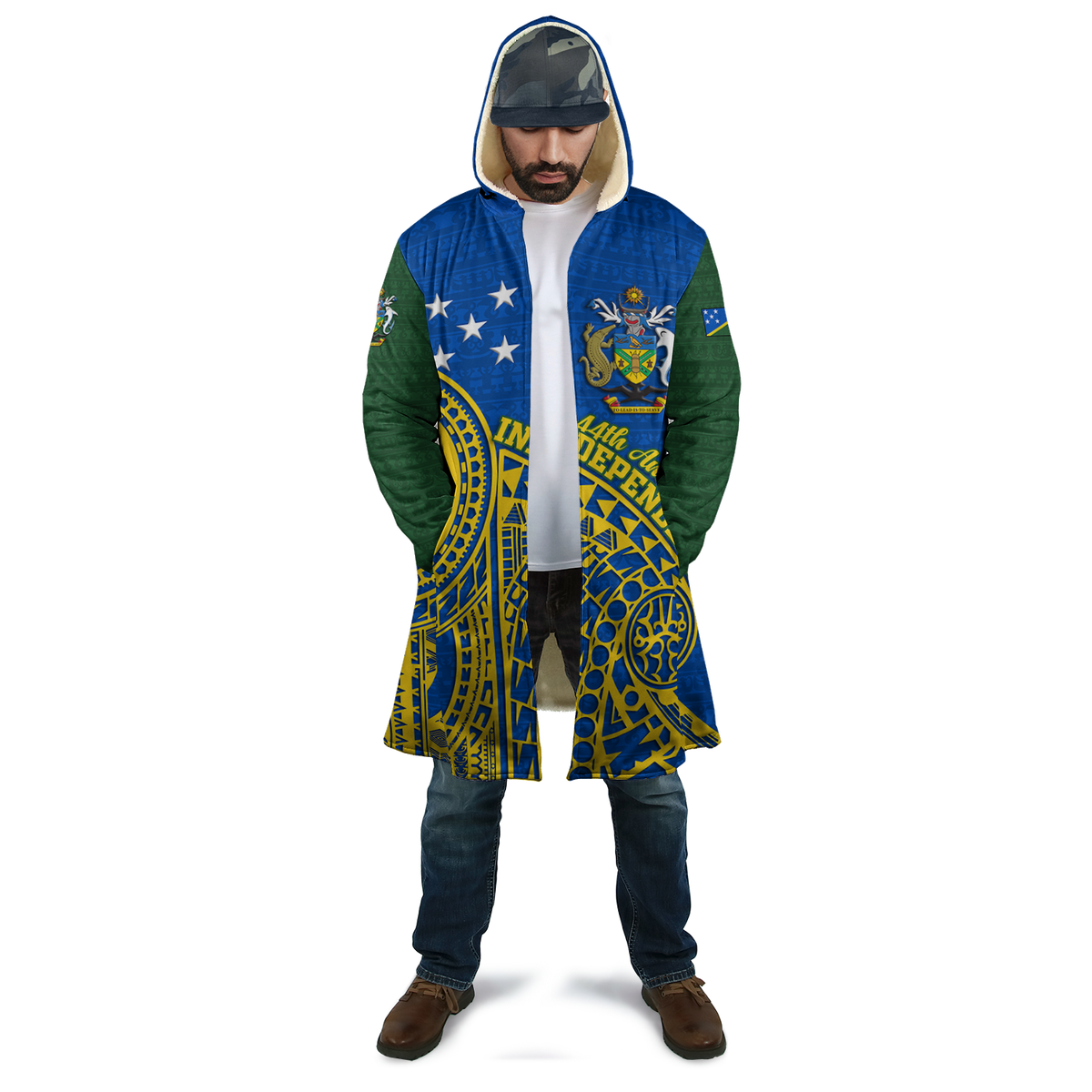 Solomon Islands Independence Anniversary 44th Years Cloaks - LT12 Unisex Blue - Polynesian Pride