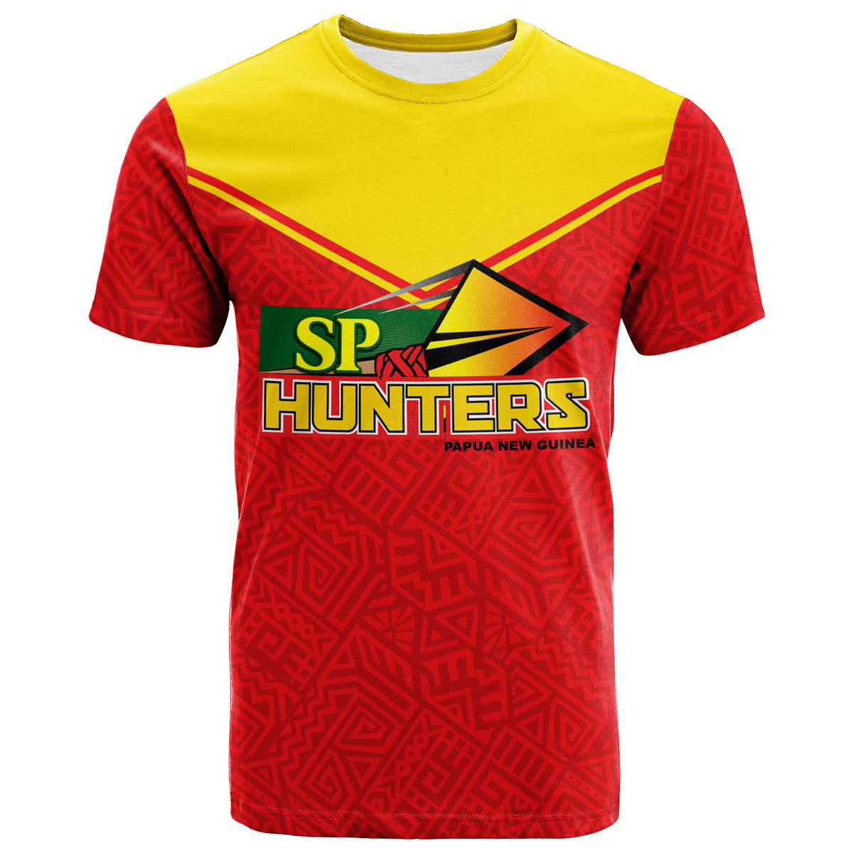 Papua New Guinea SP Hunters Pride T Shirt LT12 Unisex Red - Polynesian Pride