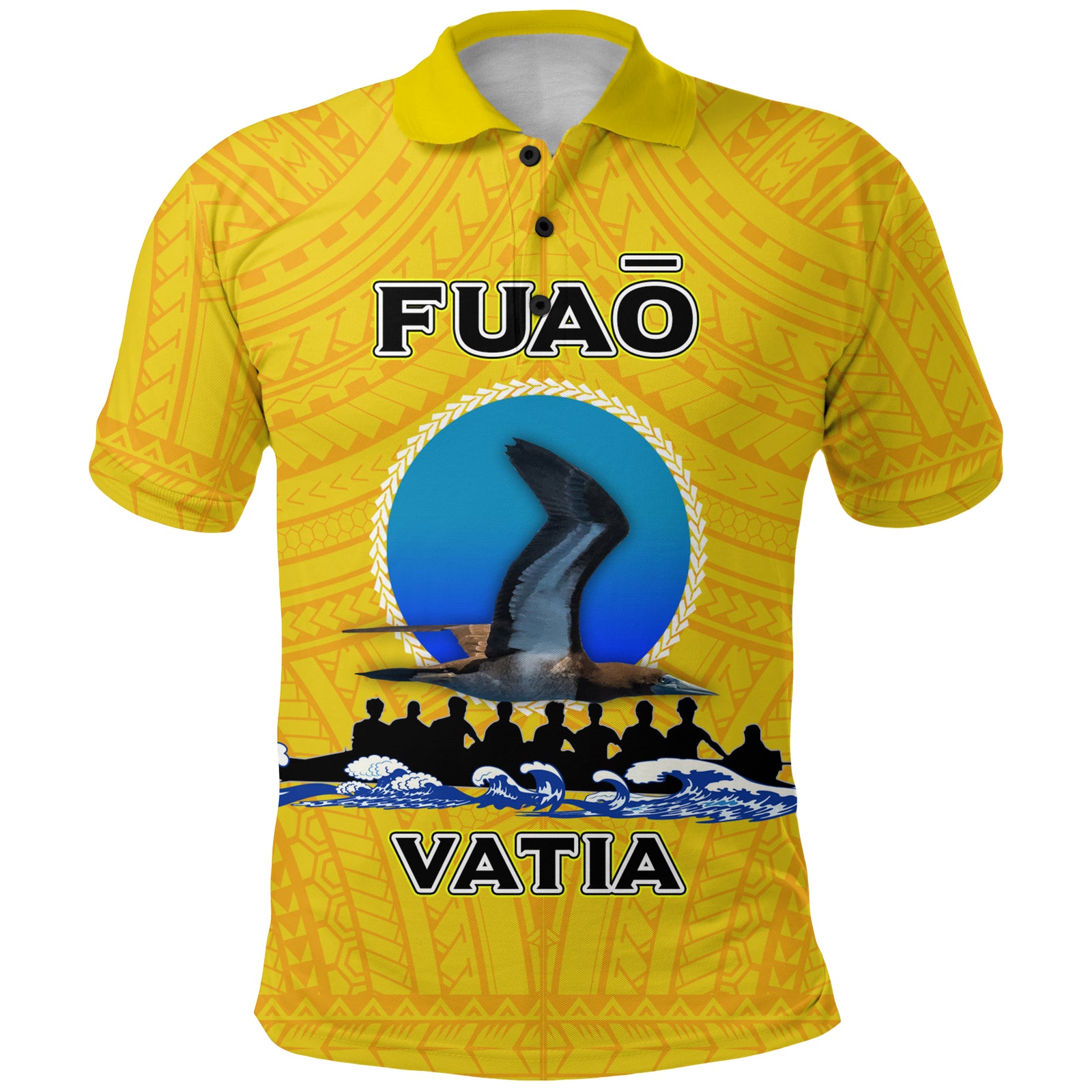 American Samoa Polo Shirt Fuao of Vatia Pride LT12 Unisex Yellow - Polynesian Pride