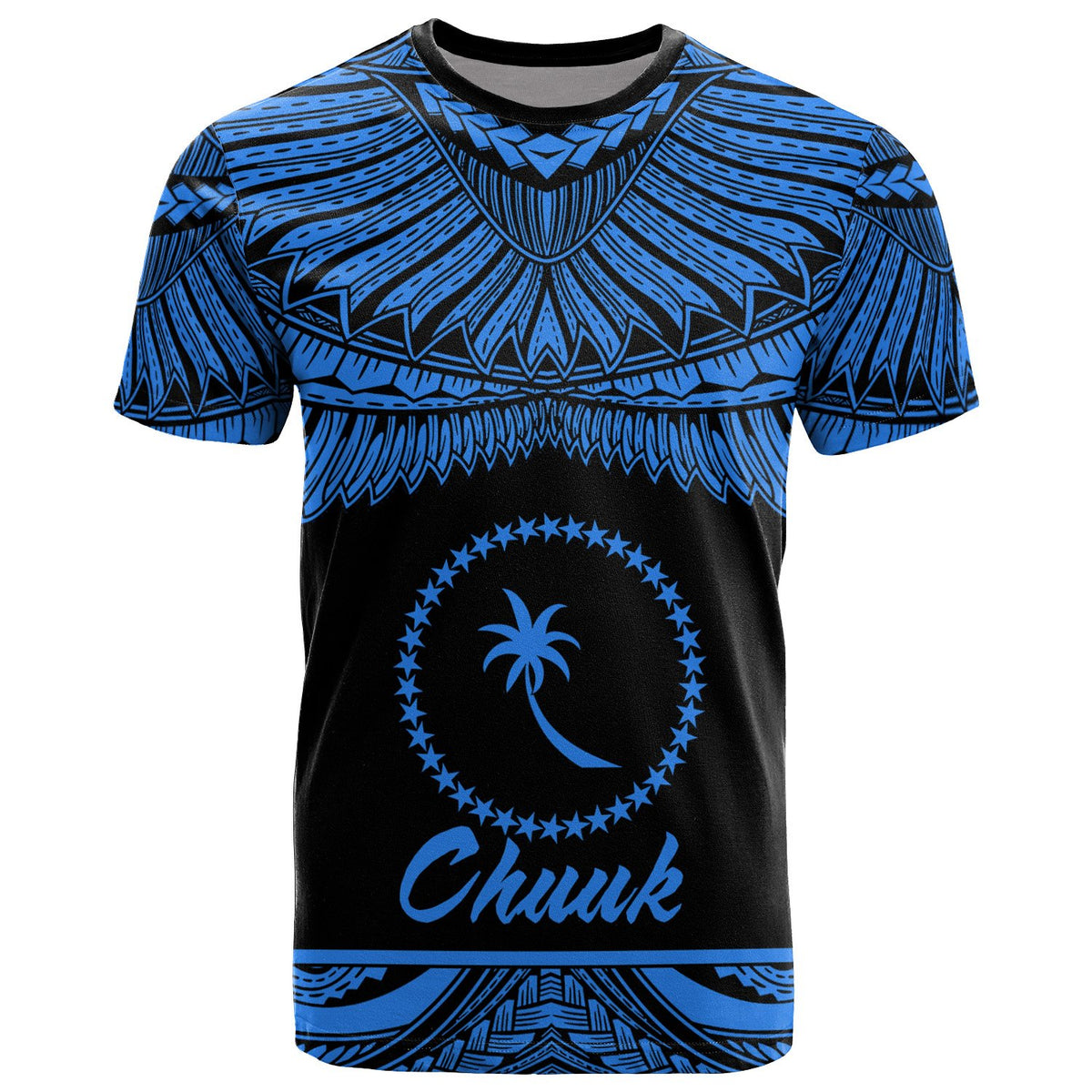 Chuuk Polynesian T Shirt Chuuk Pride Blue Version Unisex Blue - Polynesian Pride