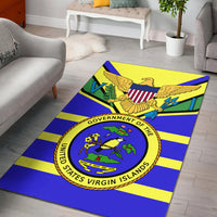 US Virgin Islands Area Rug Egales with Seal LT4 Green - Polynesian Pride