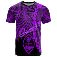 Guam Polynesian T Shirt Tribal Wave Tattoo Purple Unisex Purple - Polynesian Pride