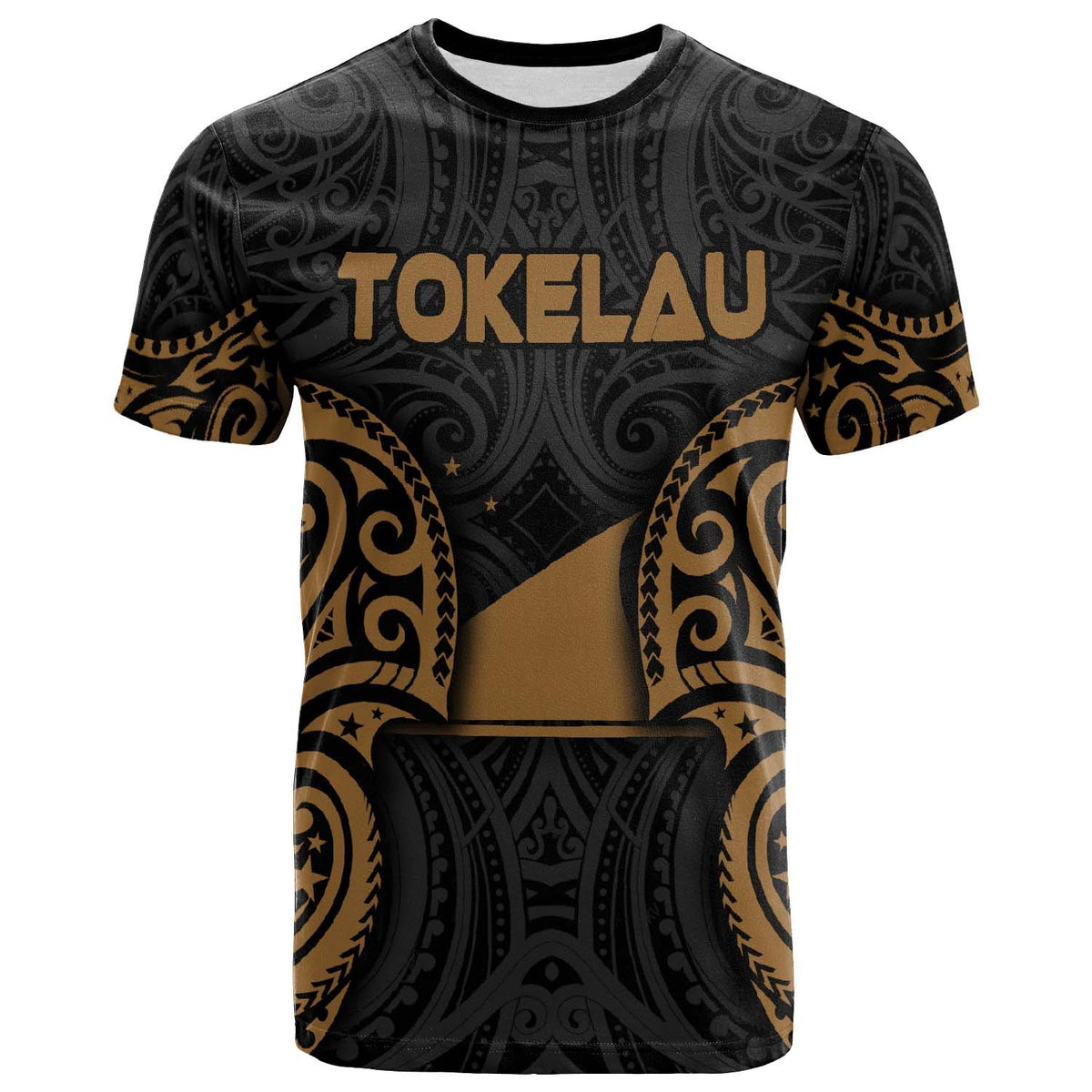 Tokelau Polynesian T Shirt Tokelau Spirit Gold Unisex Gold - Polynesian Pride