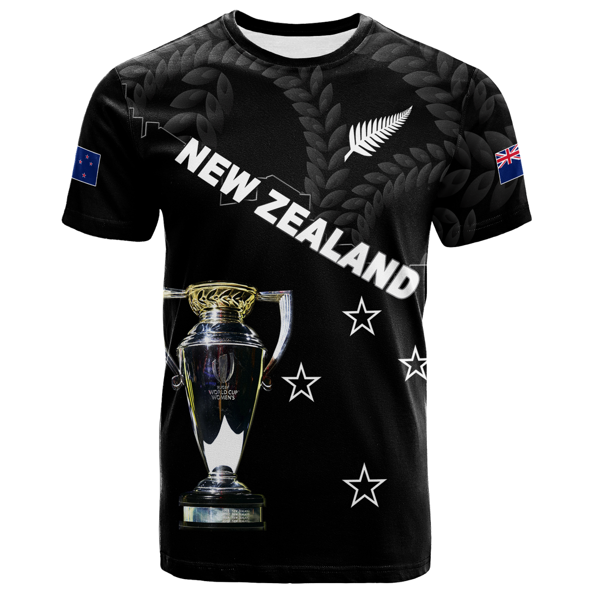 New Zealand Champions Rugby 2022 T Shirt LT12 Black - Polynesian Pride