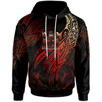 Fiji Polynesian Hoodie Legend Red Version Unisex Black - Polynesian Pride