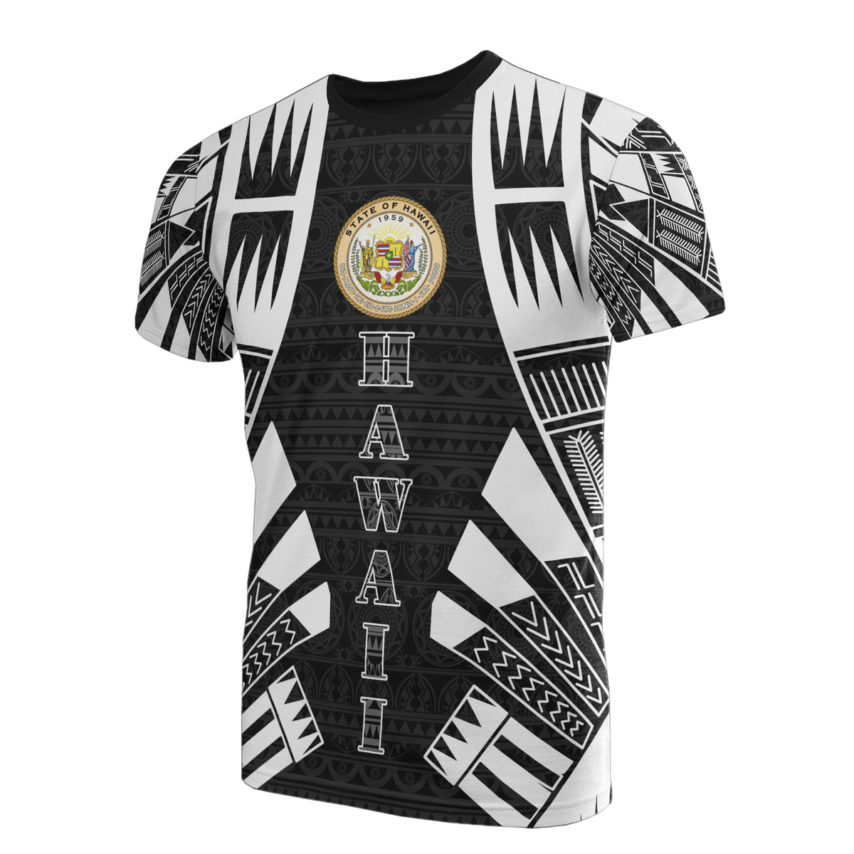 Hawaii T Shirt Hawaii Seal Polynesian Tattoo Style Unisex Black - Polynesian Pride