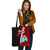 Guam Polynesian Tote Bag - Coat Of Arm With Hibiscus Tote Bag One Size Red - Polynesian Pride
