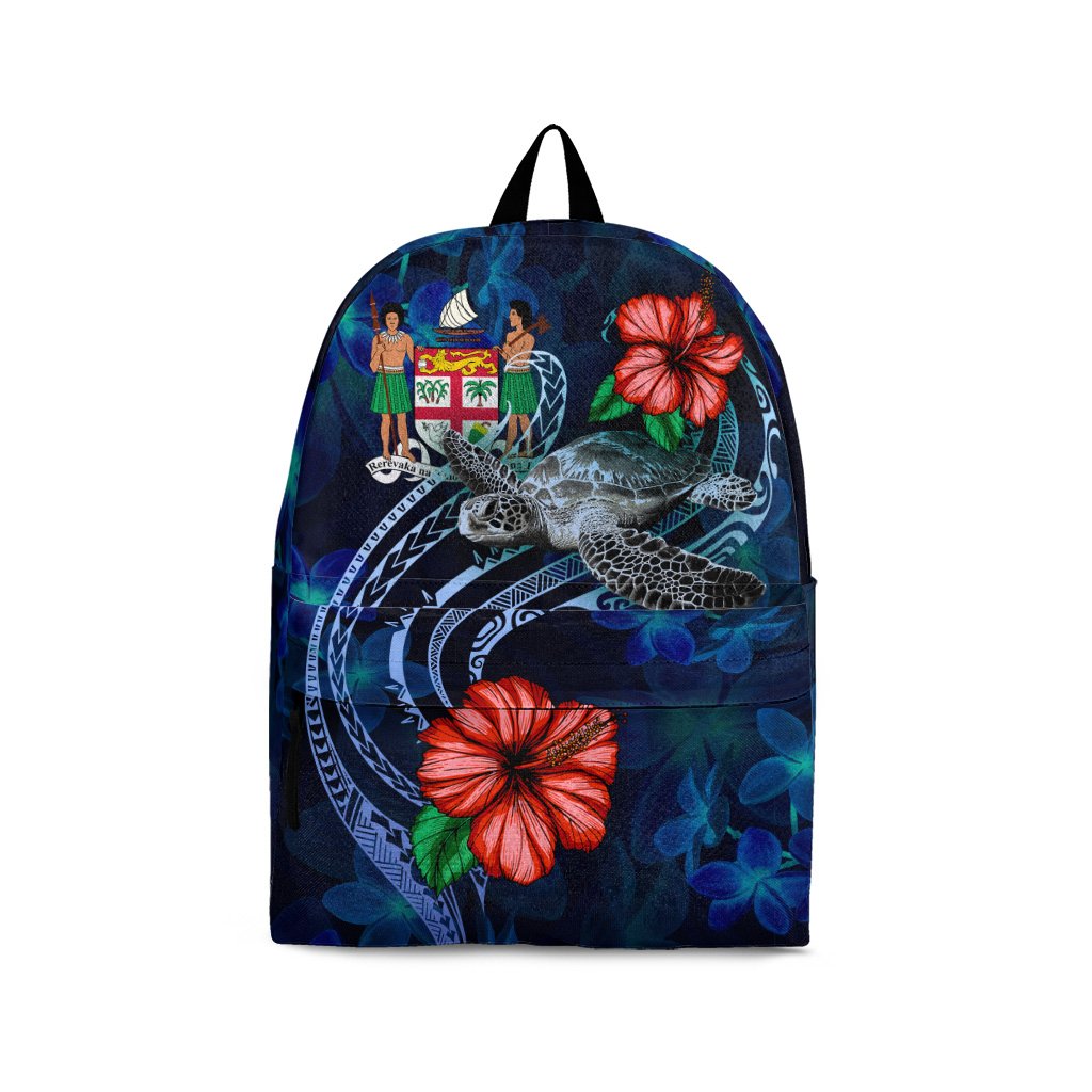 Fiji Polynesian BackPack - Blue Turtle Hibiscus Blue - Polynesian Pride