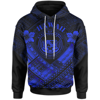 Hawaii Hoodie Blue Seal Polynesian Patterns Unisex Blue - Polynesian Pride