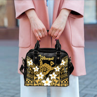 Hawaii Shaka Shoulder Handbag - Plumeria Flowers - LT12 - Polynesian Pride