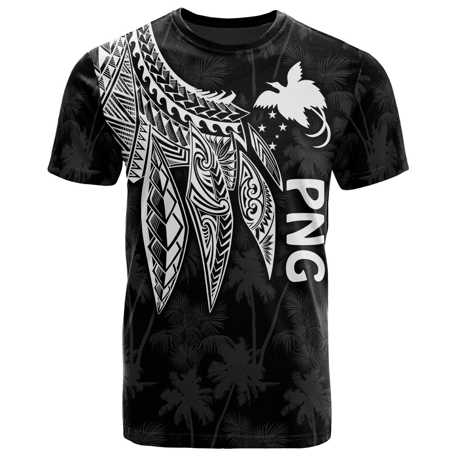 Papua New Guinea T Shirt Polynesian Wings (White) Unisex Art - Polynesian Pride