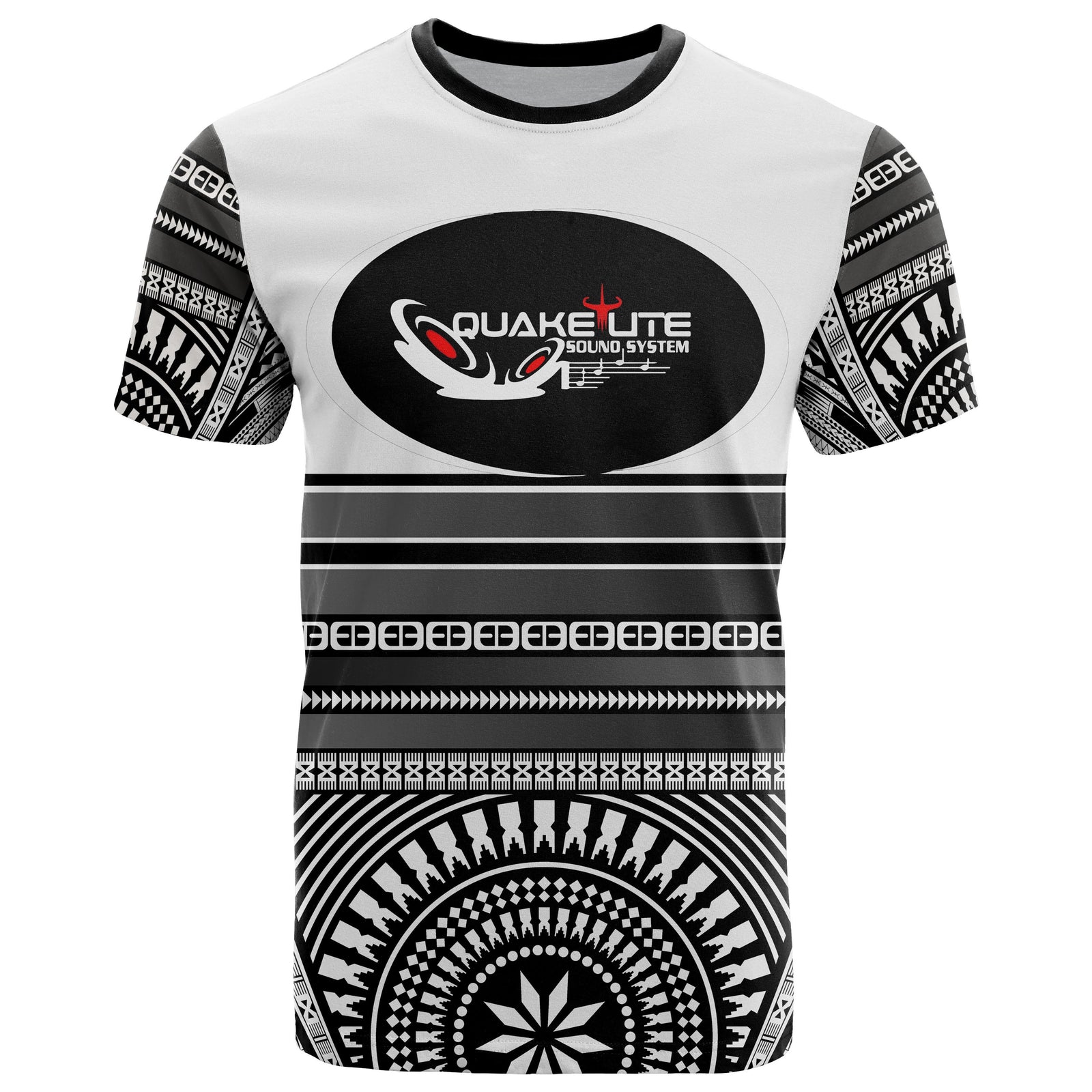 Polynesian T Shirt EQF Earth Quake Fever Unisex White - Polynesian Pride