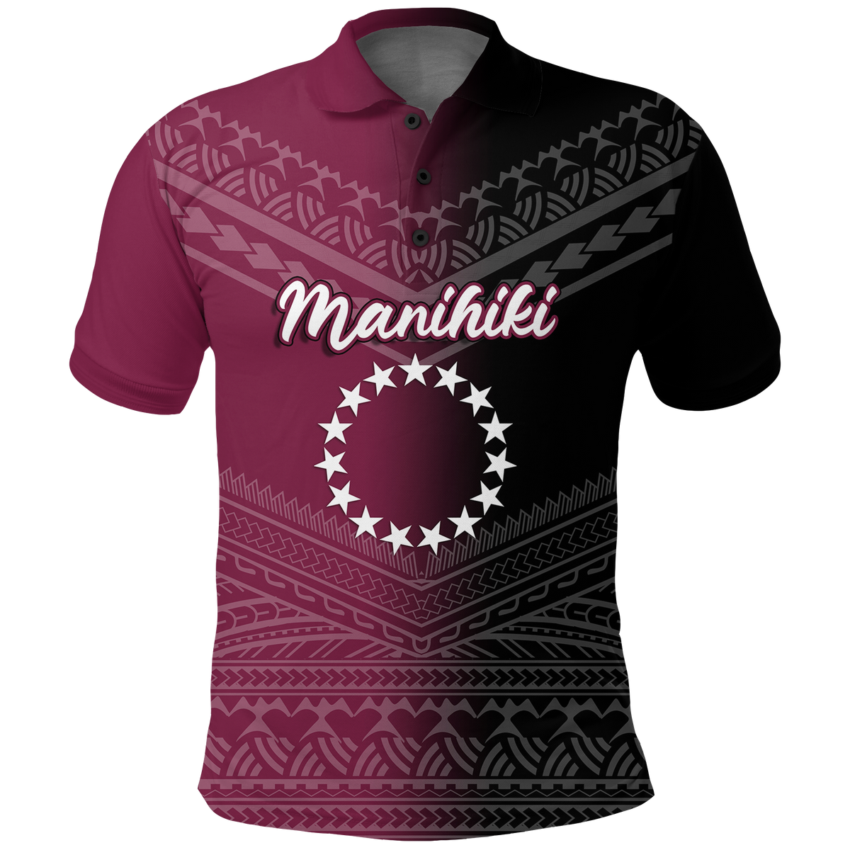 Custom Manihiki Cook Islands Pride Polo Shirt LT12 Unisex Black - Polynesian Pride