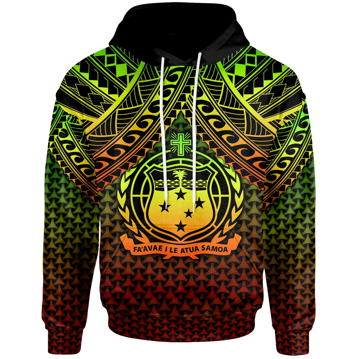 Polynesian Samoa Custom Hoodie Reggae Vintage Polynesian Patterns Unisex Reggae - Polynesian Pride